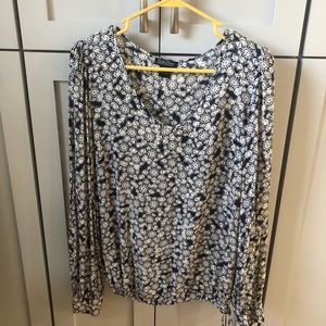 Lucky Brand Blue and White Blouse